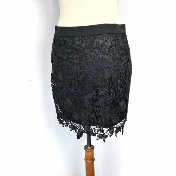 American Eagle AEO Vintage y2k black lace floral skirt Size 10 - Picture 7 of 7